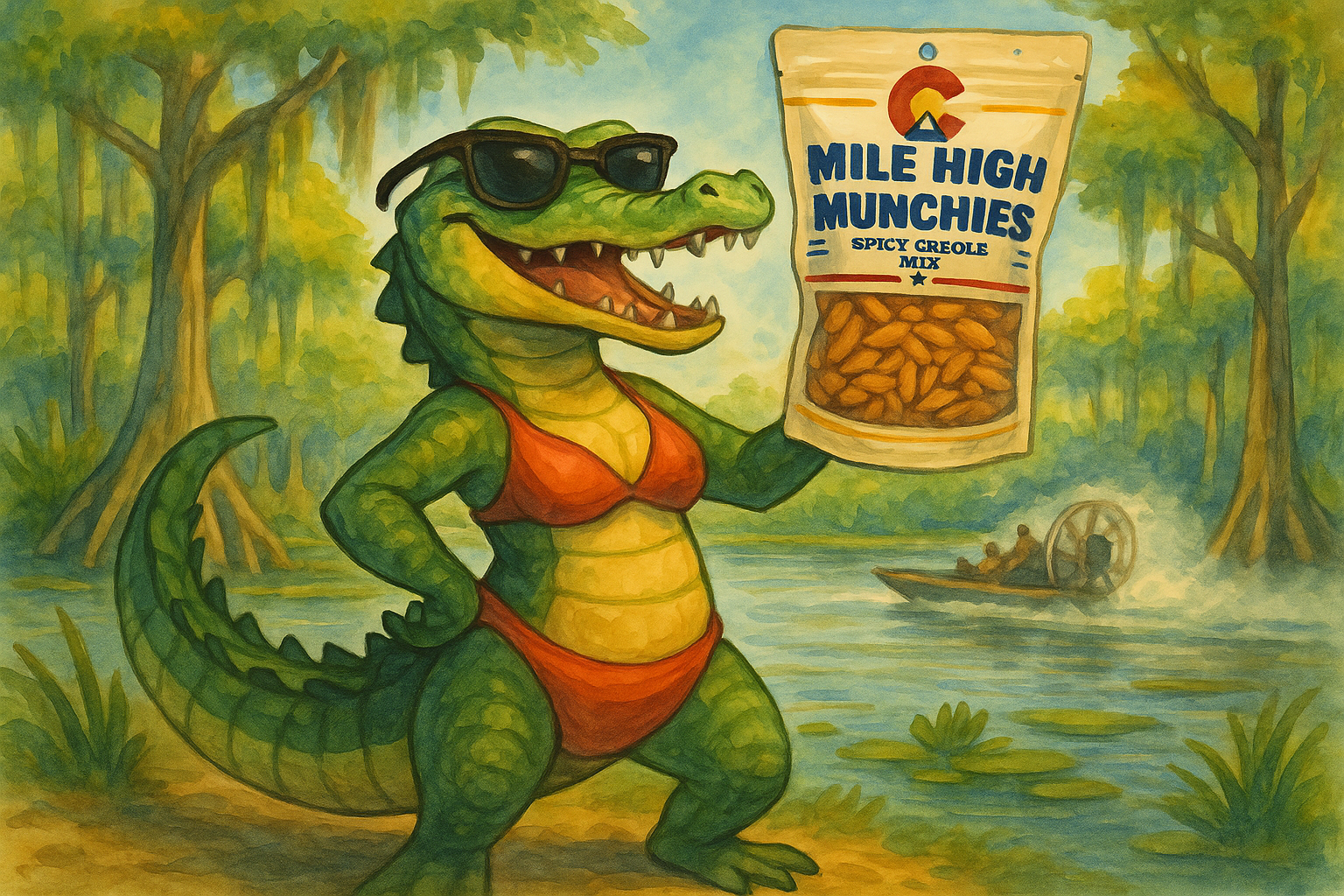 Can you make the bag into a Mile High Munchies Spicy Creole bag, based on our own product image?